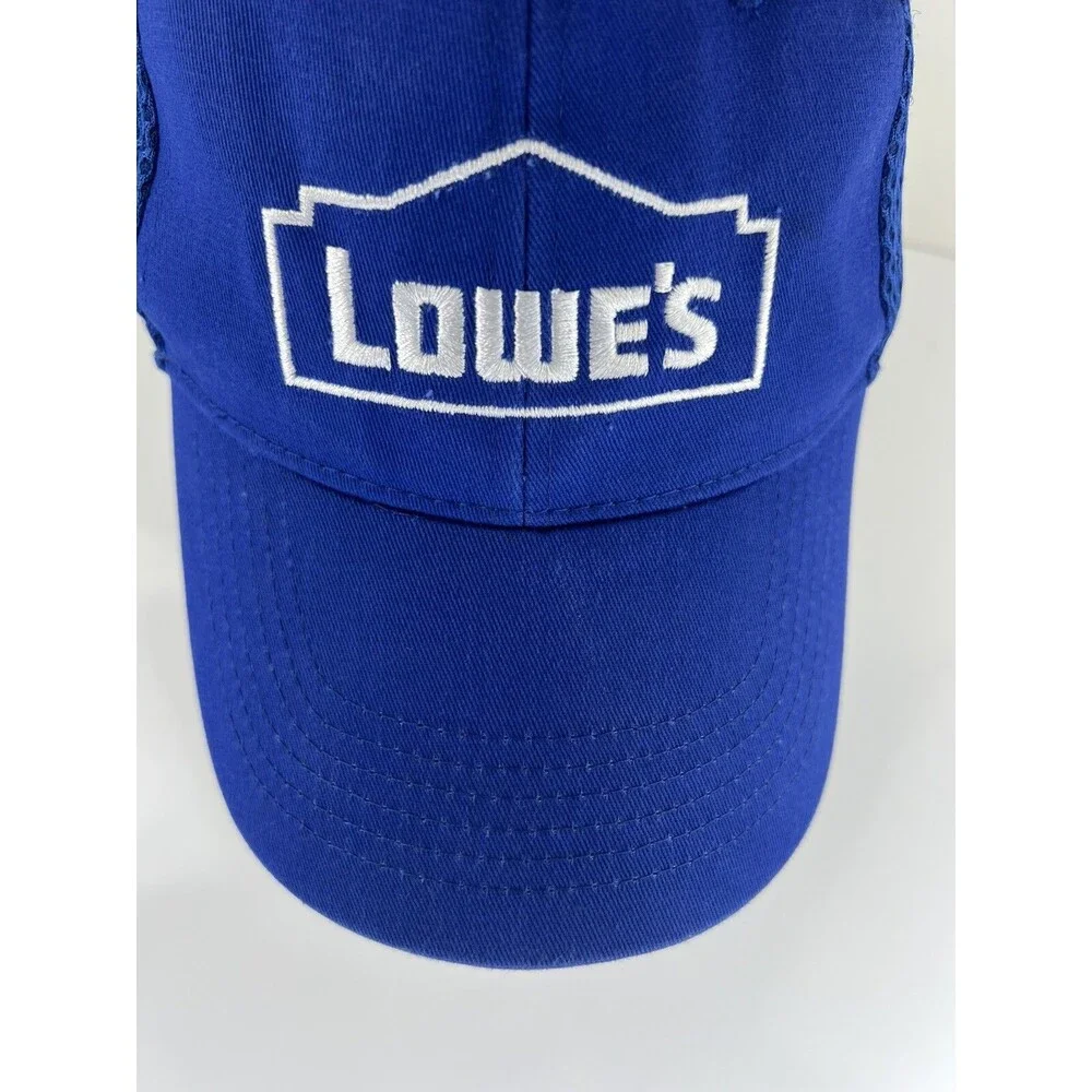 Lowes Hardware Ball Cap Baseball Hat Uniform Embroidered Logo Mesh Back Hat